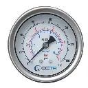 "OCTA" Pressure Gauge GBK-63 Brass Back