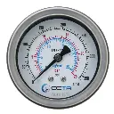 "OCTA" Pressure Gauge GBK-63 Brass Back