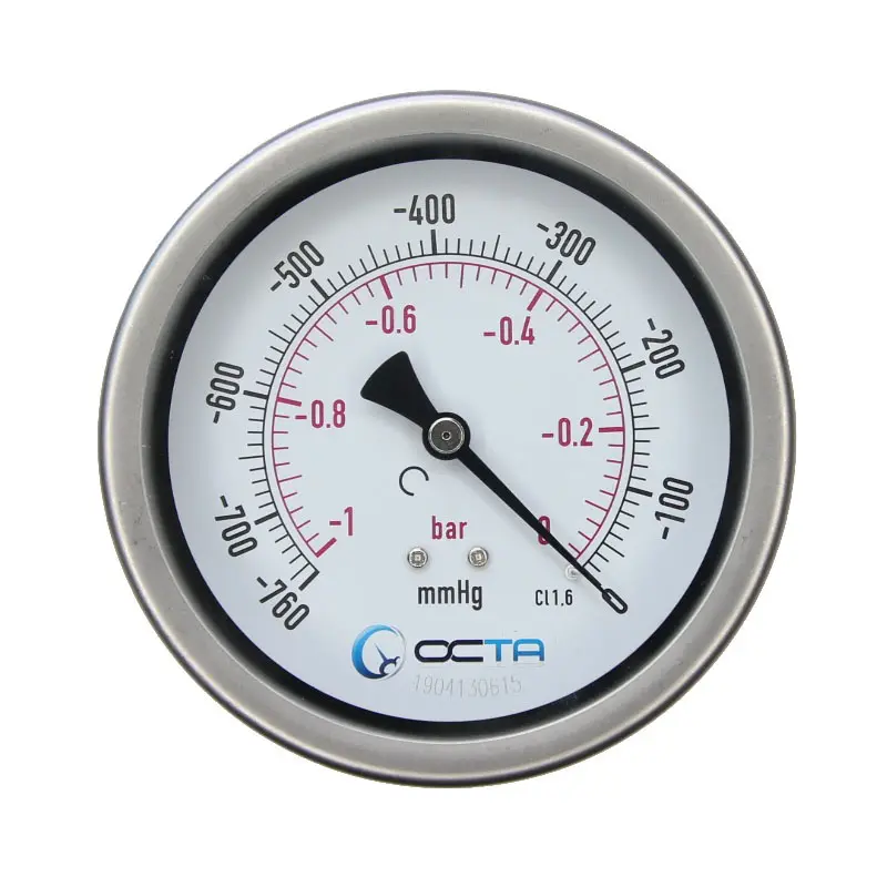 "OCTA" Pressure Gauge GBK-100 Brass Back