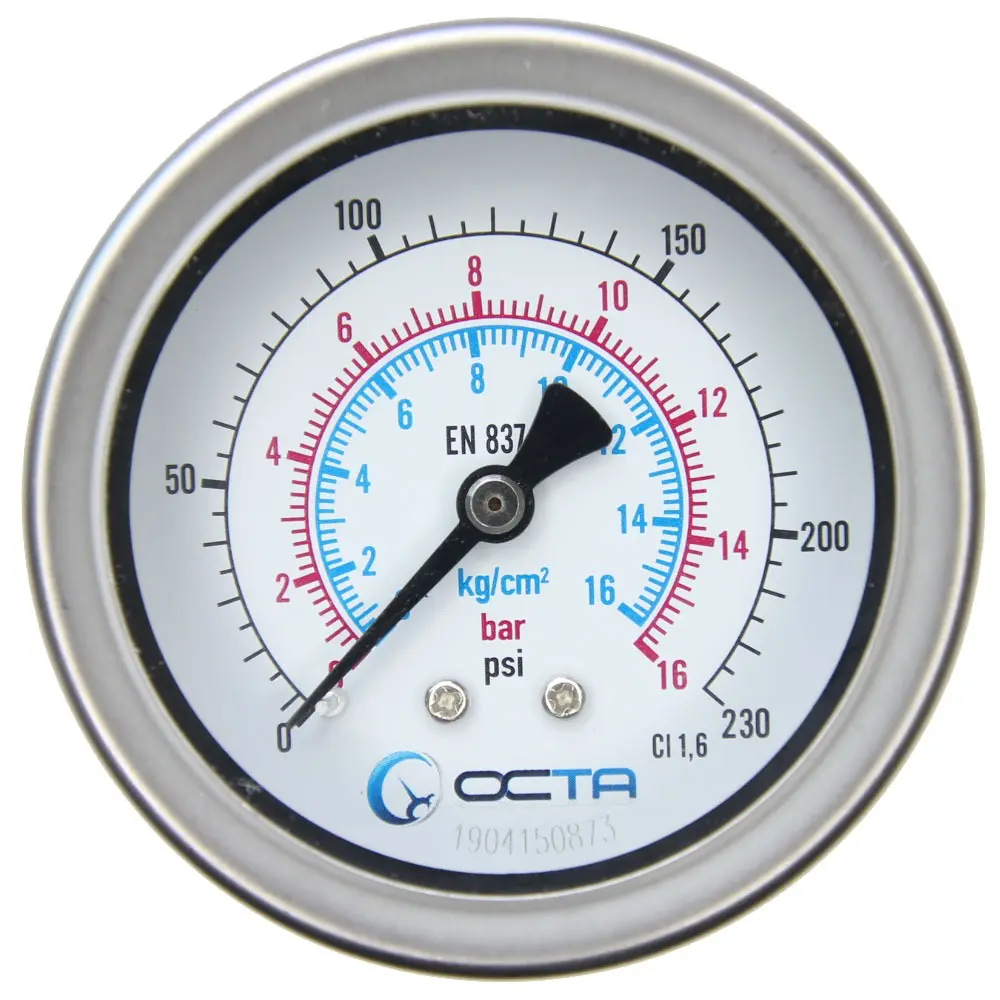 "OCTA" Pressure Gauge GSK-63 Brass Back