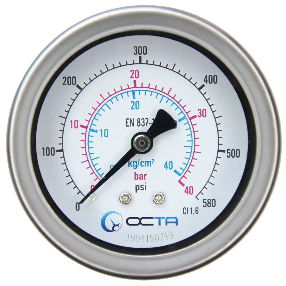 "OCTA" Pressure Gauge GSK-63 Brass Back