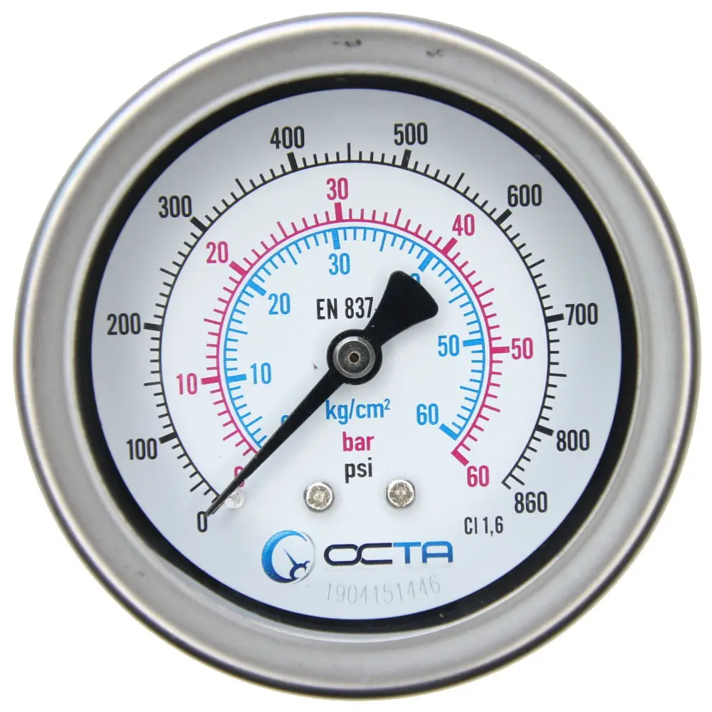 "OCTA" Pressure Gauge GSK-63 Brass Back