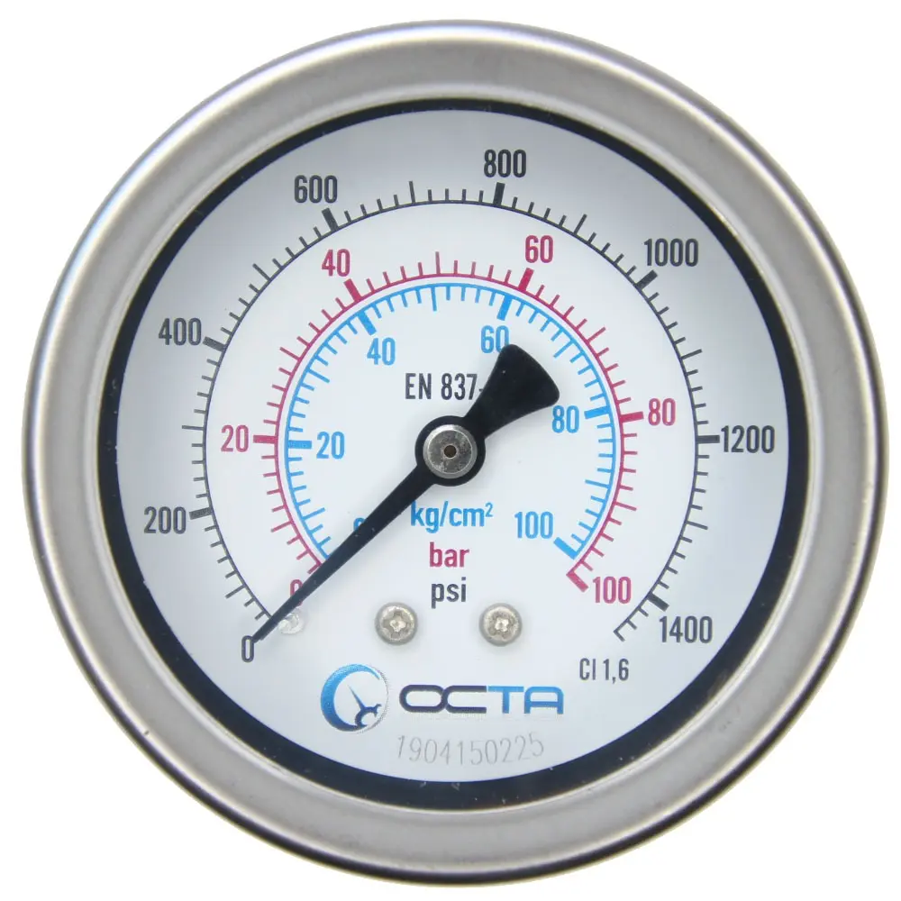 "OCTA" Pressure Gauge GSK-63 Brass Back