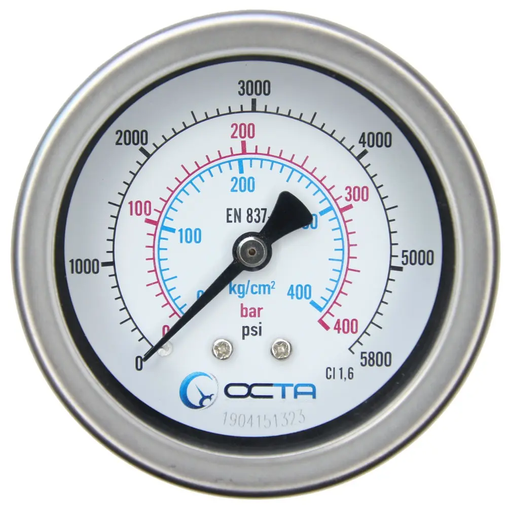 "OCTA" Pressure Gauge GSK-63 Brass Back