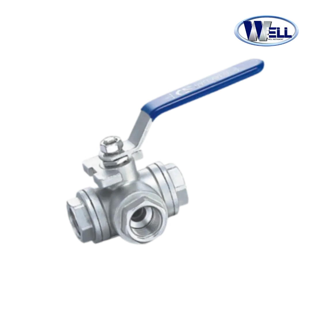 "WELL" Ball Valve 3Ways Stainless 316