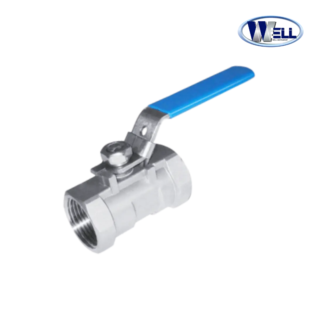 "WELL" Ball Valve 1pc Stainless 316